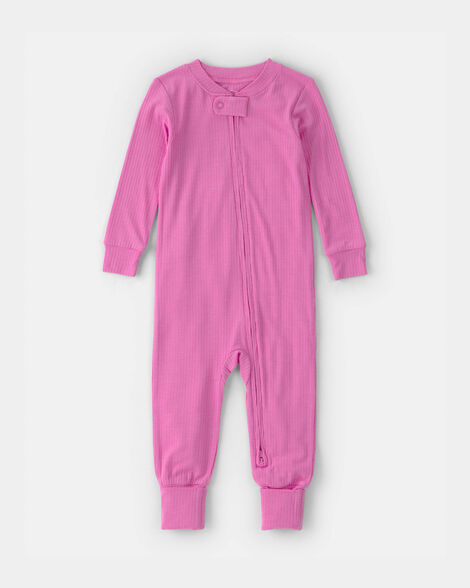 baby girl purelysoft snug fit 1-piece pajama - pink