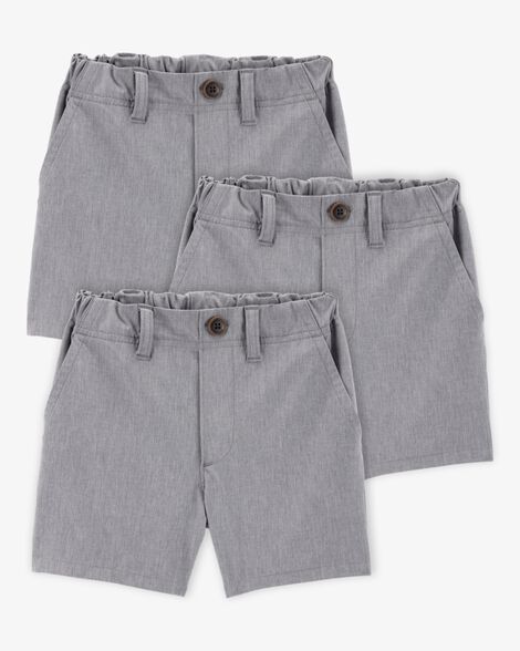 Product image 1 of Toddler 3-Pack Active Pull-On Uniform Shorts - Grey