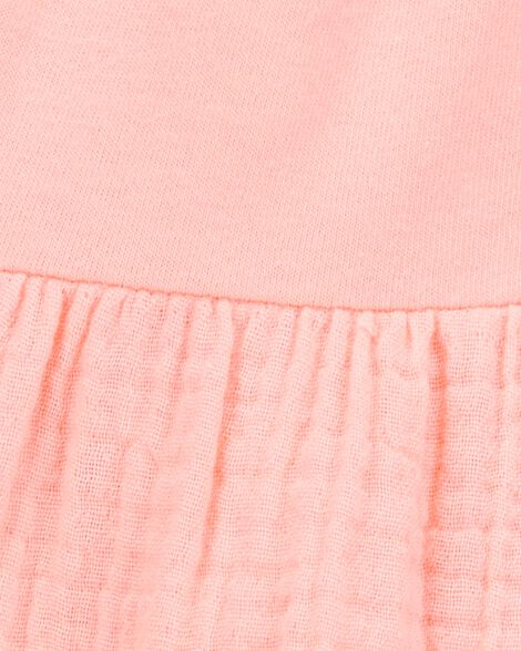  Product image 2 of Baby Textured Gauze Button-Front Dress - Pink