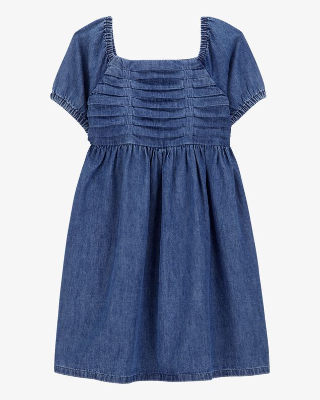 Product image 1 of Kid Smocked Iconic Denim Dress - Blue