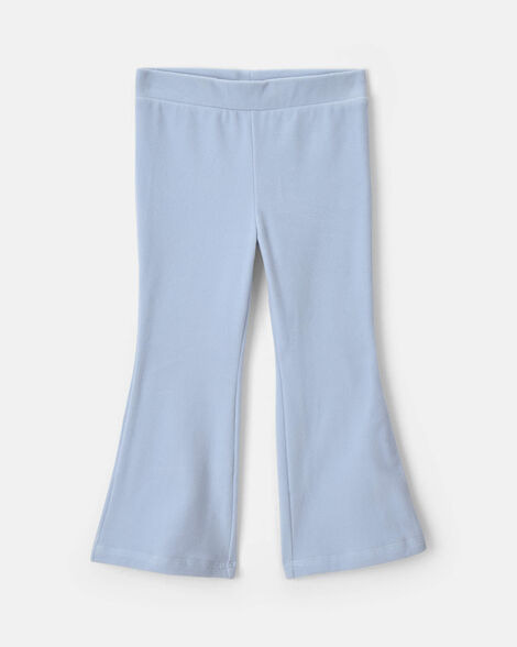 toddler girl fleece pull-on pants - blue
