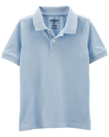 Toddler Blue Polo Uniform Shirt