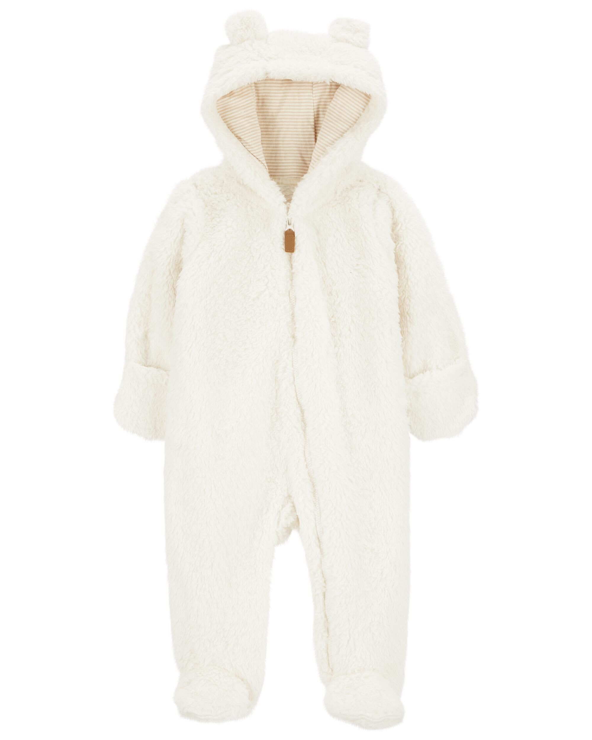 Hooded sherpa jumpsuit hot sale
