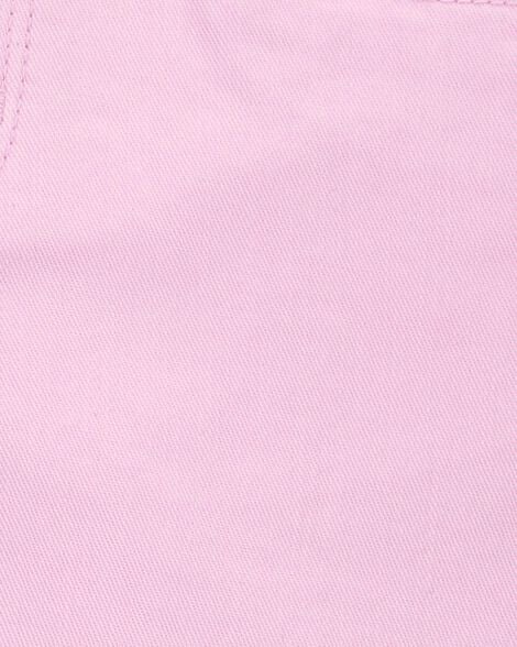 Kid Iconic Raw Hem Shorts - Pink