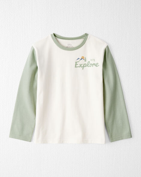 Kid Organic Cotton Let's Explore Long-Sleeve Tee