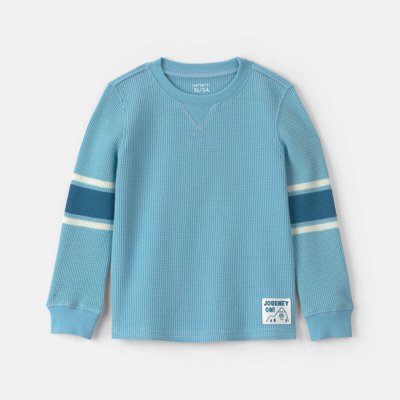 Toddler Boy Thermal Long-Sleeve T-Shirt - Blue