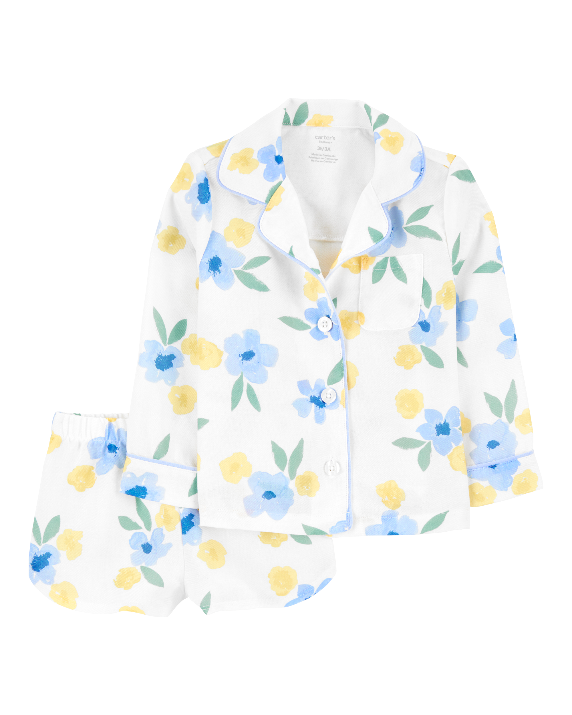 Toddler Floral Loose Fit 2-Piece Pajamas