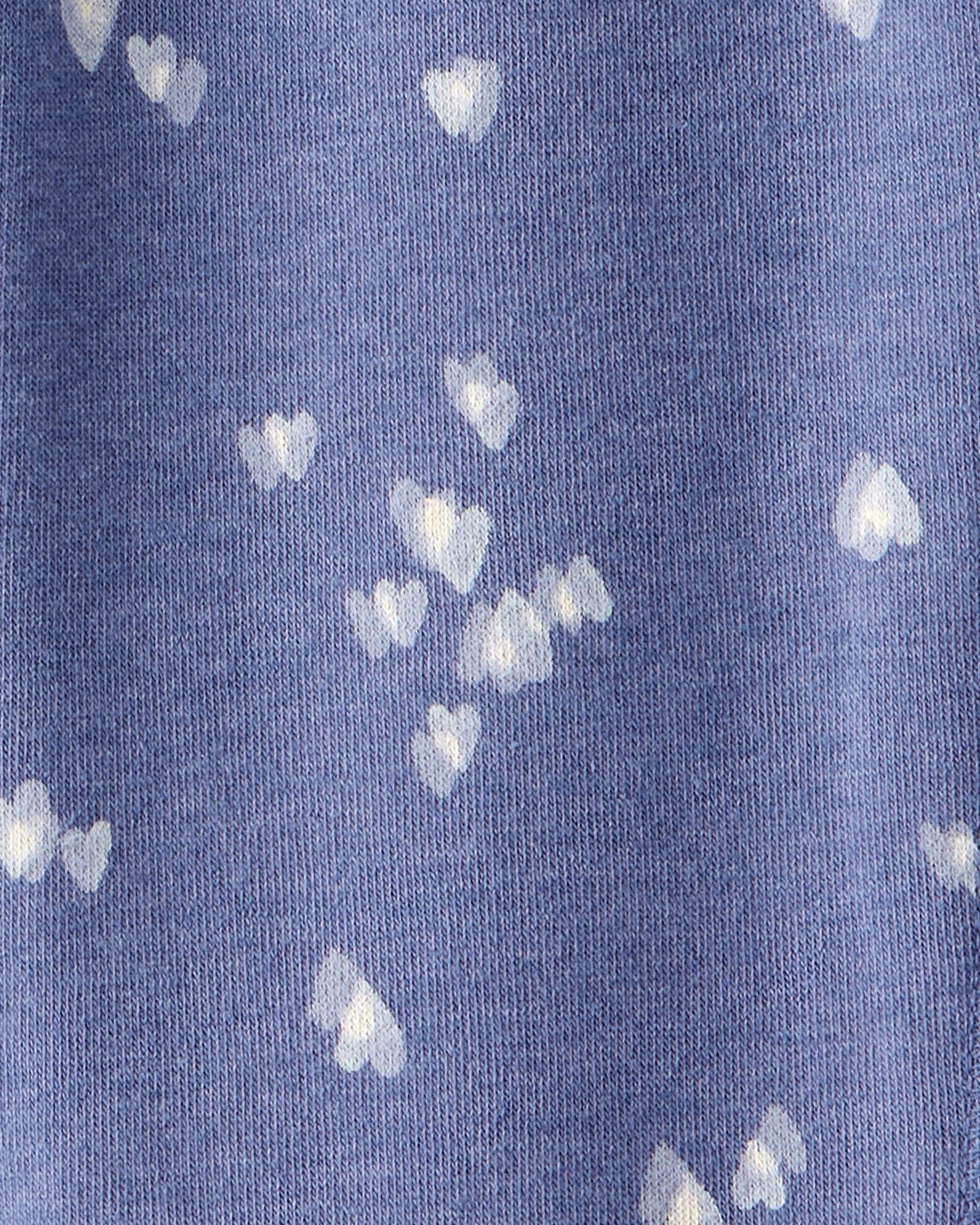 Girls Floral Print DayDream Fleece Drawstring Joggers - Navy