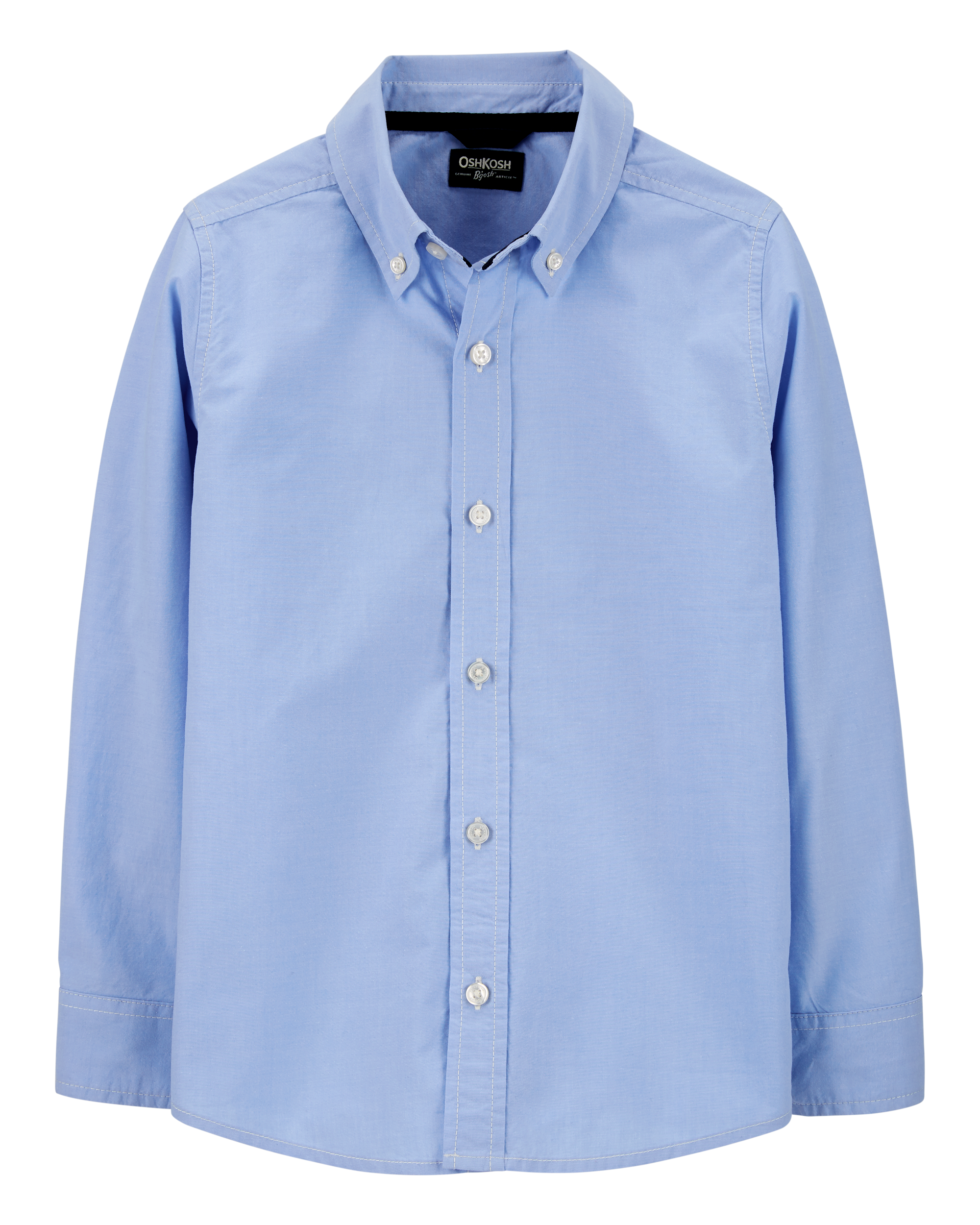 Boys Uniform Button-Front Shirt - Blue