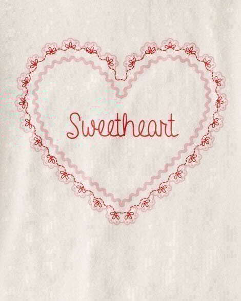 Toddler Girl Sweetheart Long-Sleeve Graphic Tee - Cream