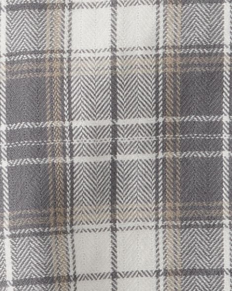 Product image 3 of Baby Organic Cotton Herringbone Button-Front Shirt in Plaid