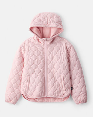 Girls Long-Sleeve Sherpa Jacket - Pink