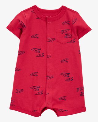 Product image 1 of Baby Printed Short-Sleeve Romper - Red