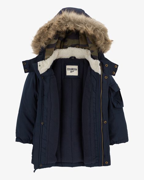  Product image 2 of Baby Fleece-Lined Midweight Jacket with Faux Fur