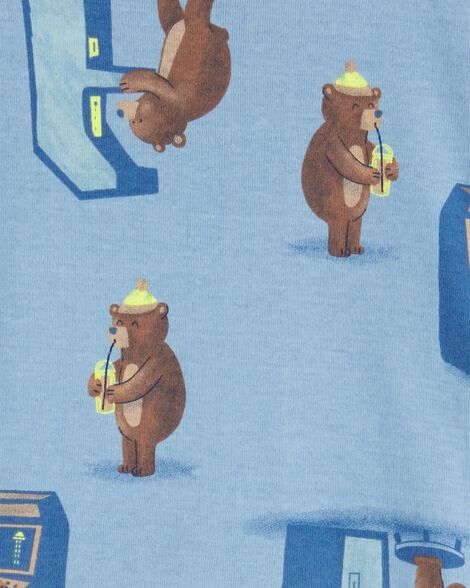 Carter's 4pc Baby Boy Skiing Bear Snug Fit Cotton Pajama Set main image 1