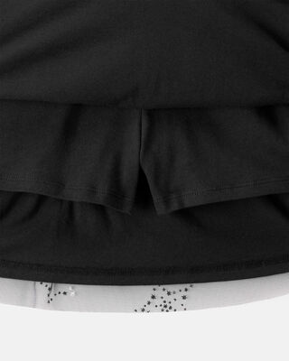 Product image 2 of Kid Halloween Metallic Star Tulle Tutu Skort - Black