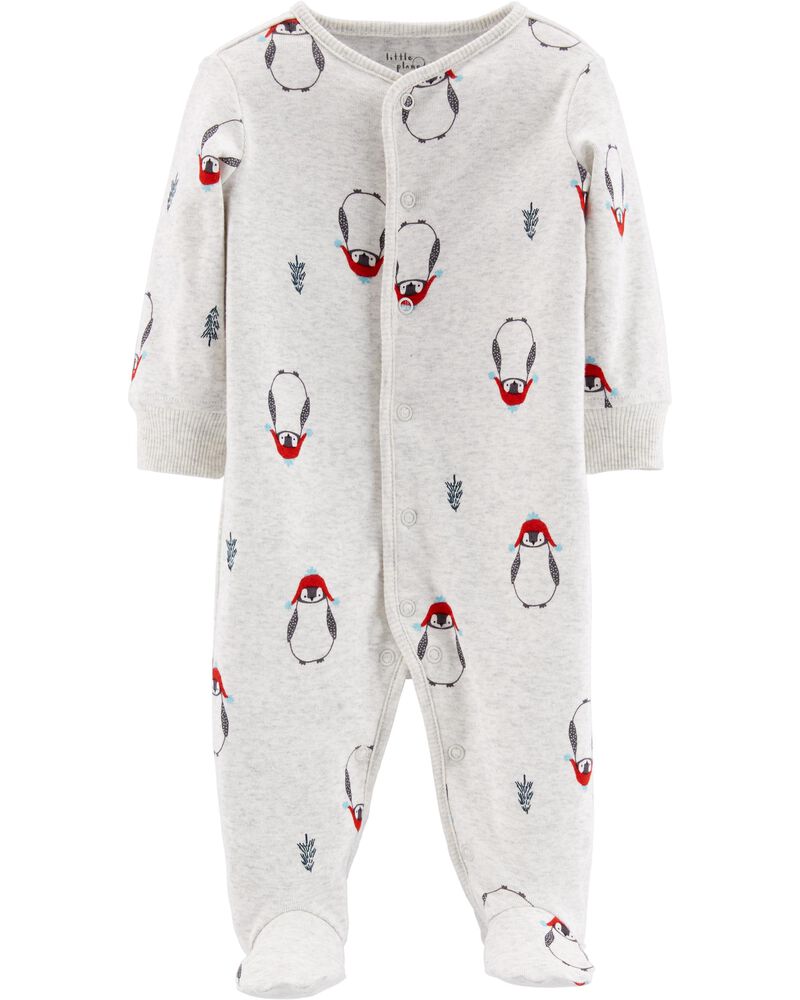 Certified Organic Christmas Snap Up Sleep & Play