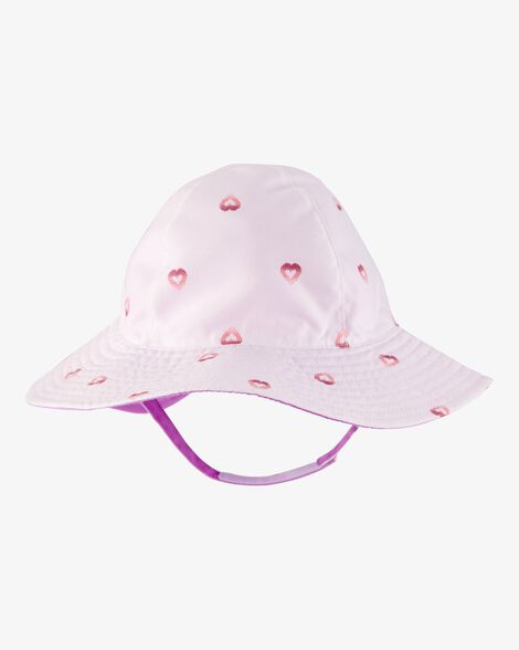  Product image 1 of Baby Heart Print Reversible Swim Hat - Purple