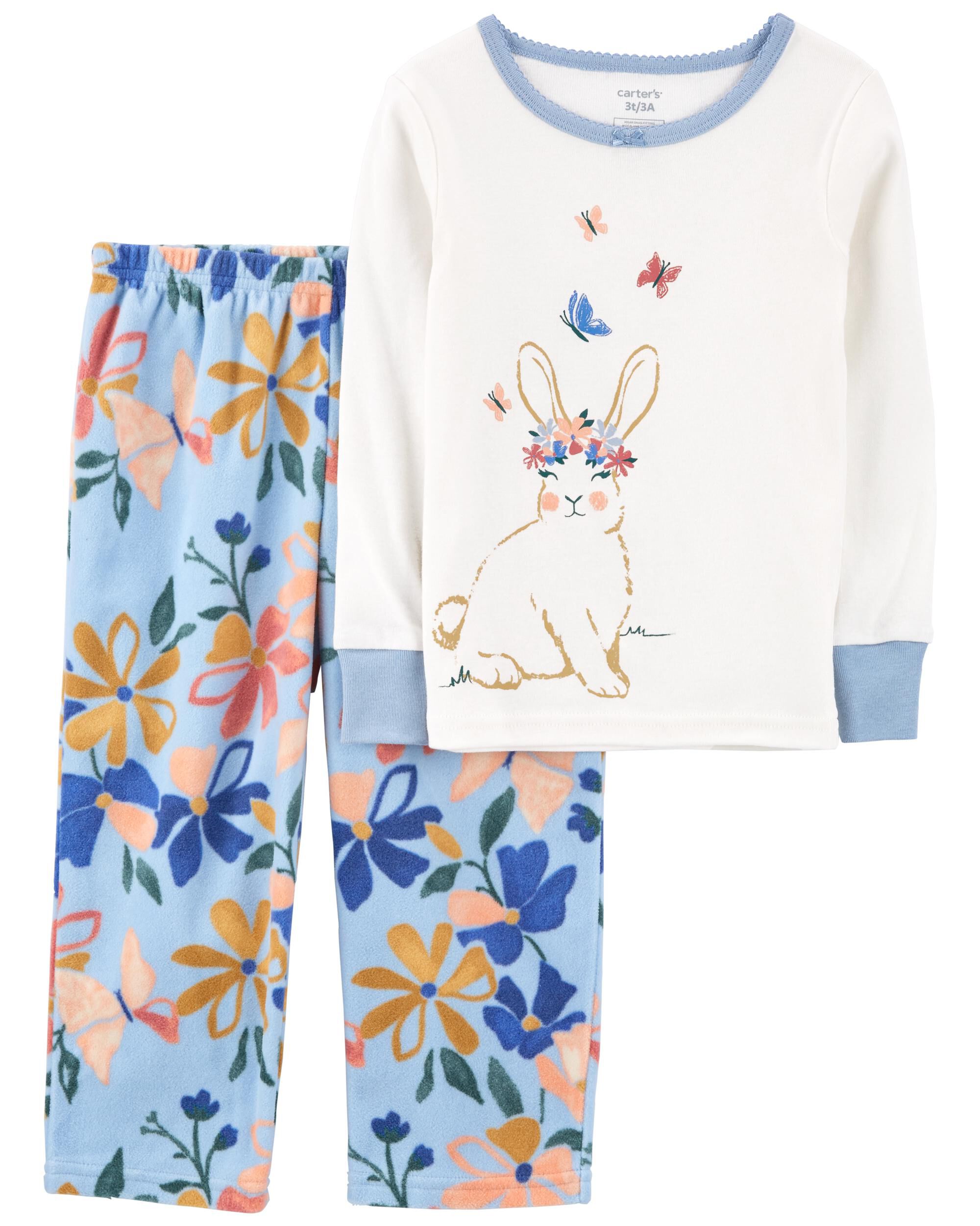 Toddler 2 Piece Bunny Cotton Fleece Pajamas Carter s Carter s