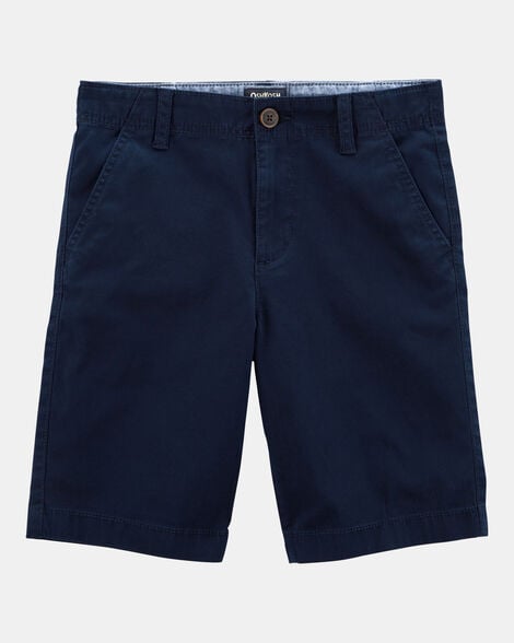 Boys Stretch Chino Uniform Shorts - Navy