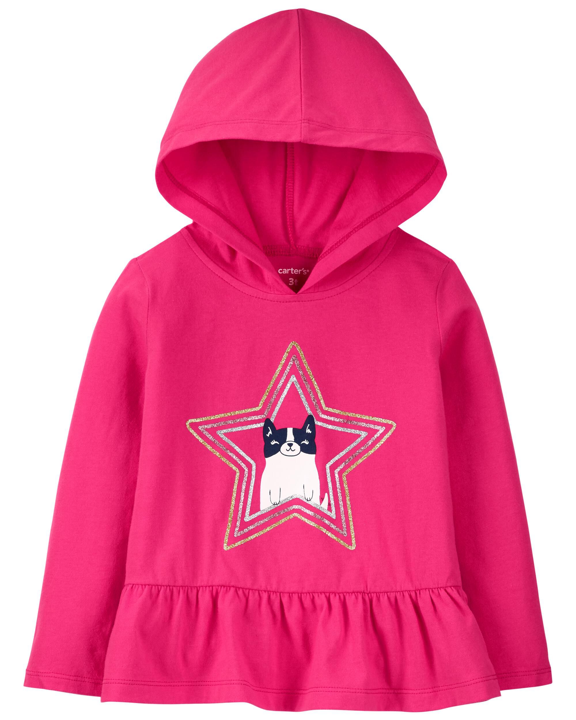 *CLEARANCE* Cat Hooded Peplum Jersey Tee