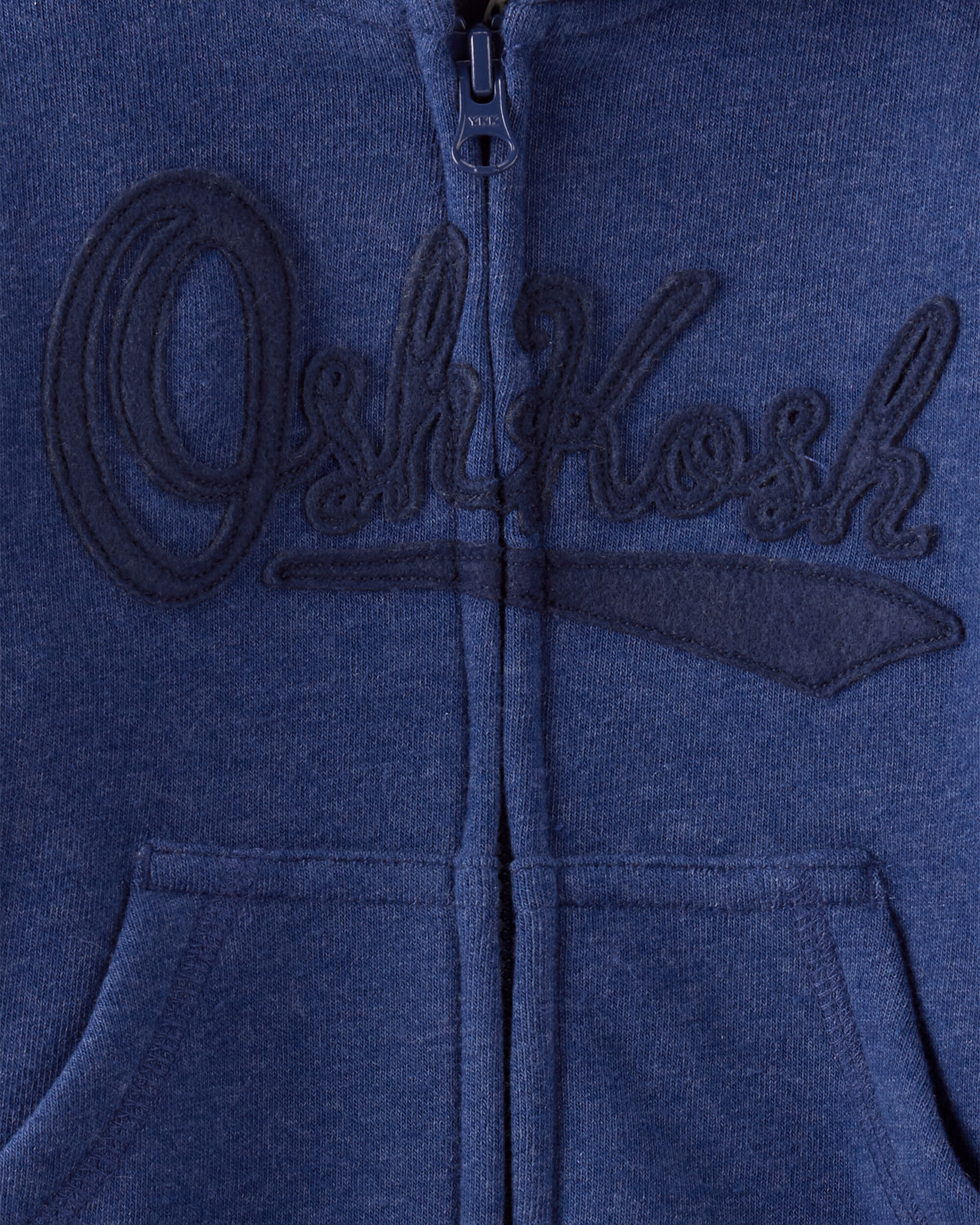 最旬ダウン Toddler OshKosh Fleece Logo Zip Jacket - Blue - OshKosh パーツ
