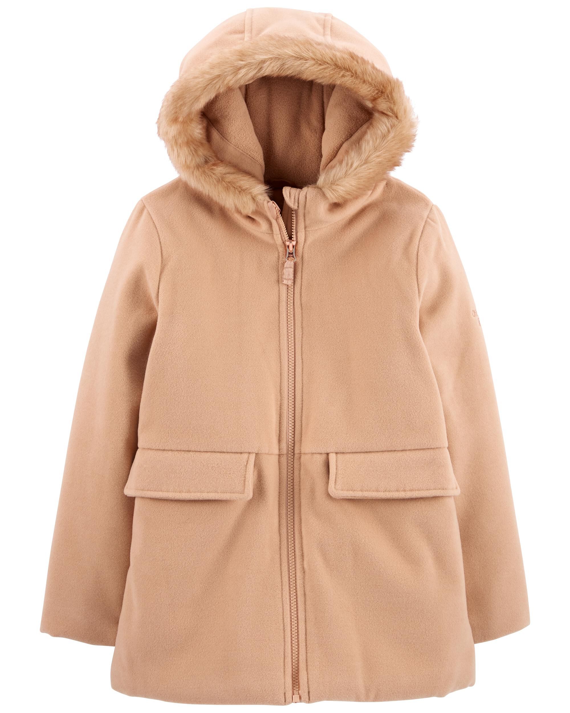 camel hooded jacket