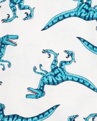 Product image 2 of Kid 4-Piece Striped Dinosaur 100% Snug Fit Cotton Pajamas