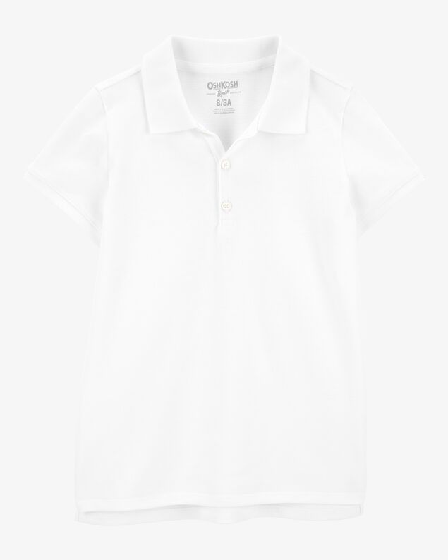 Product image 1 of Girls Piqué Polo Shirt - White