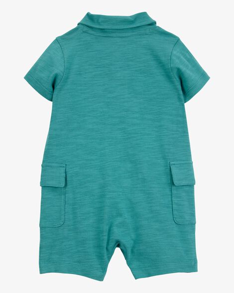 Baby Button-Down Polo Romper