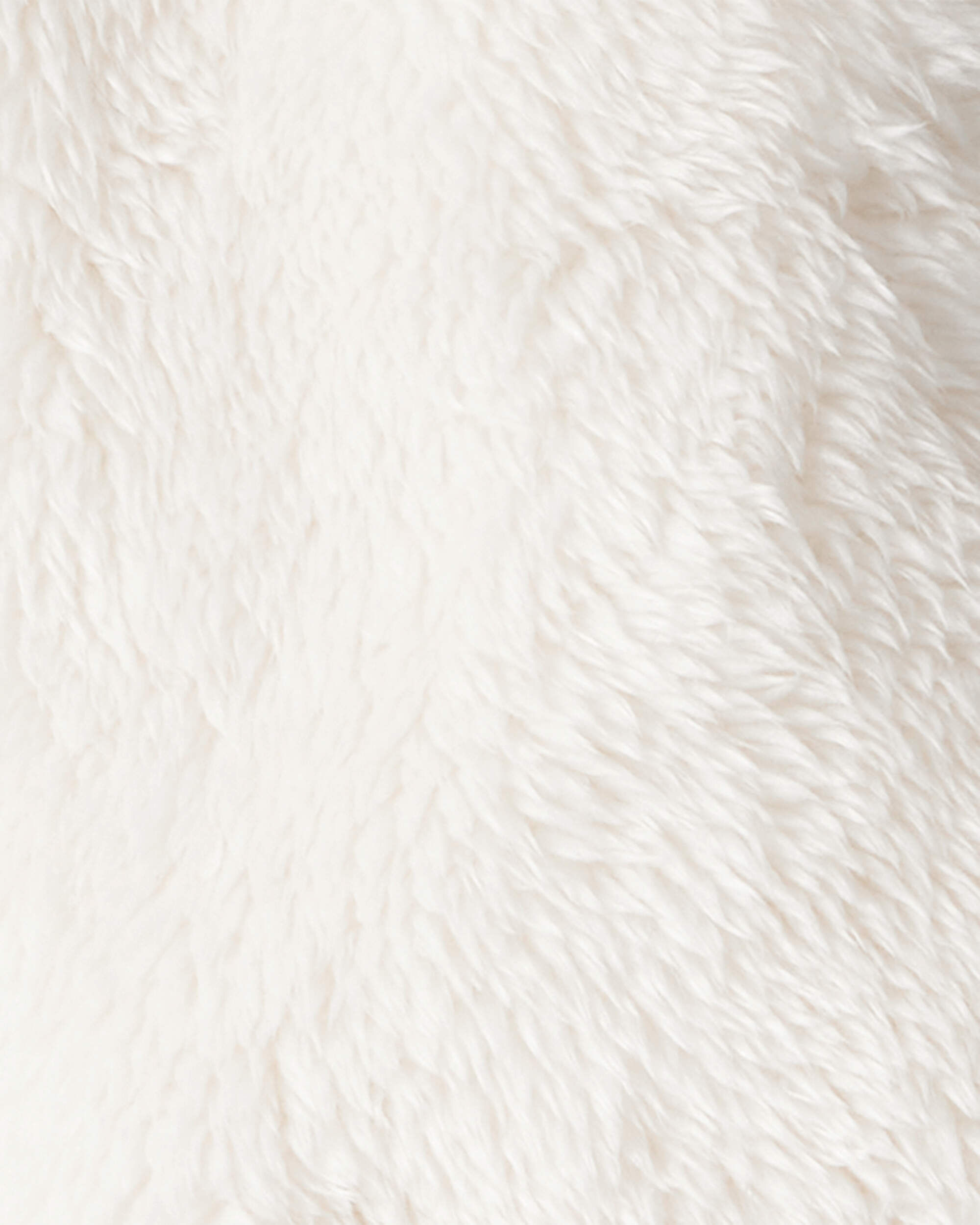 Baby Sherpa Hooded Long-Sleeve Sweater - White