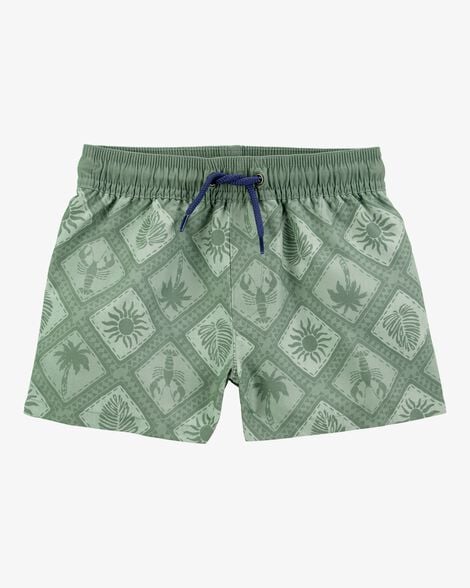 Product image 1 of Toddler Boy Geometric Swim Trunks - Green