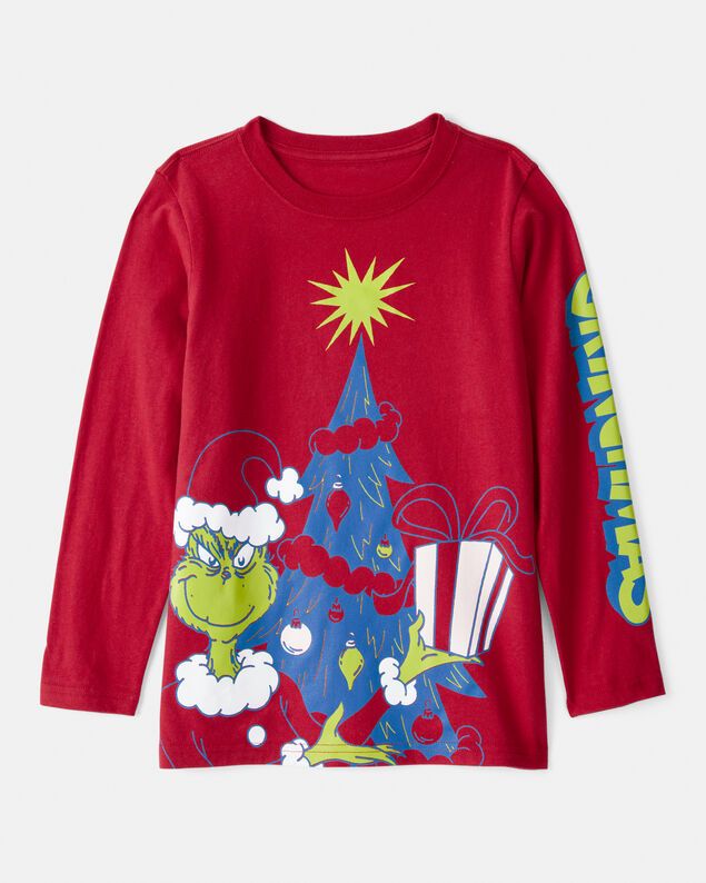 Product image 1 of Boys Dr. Seuss™ The Grinch Long-Sleeve Graphic Tee - Red