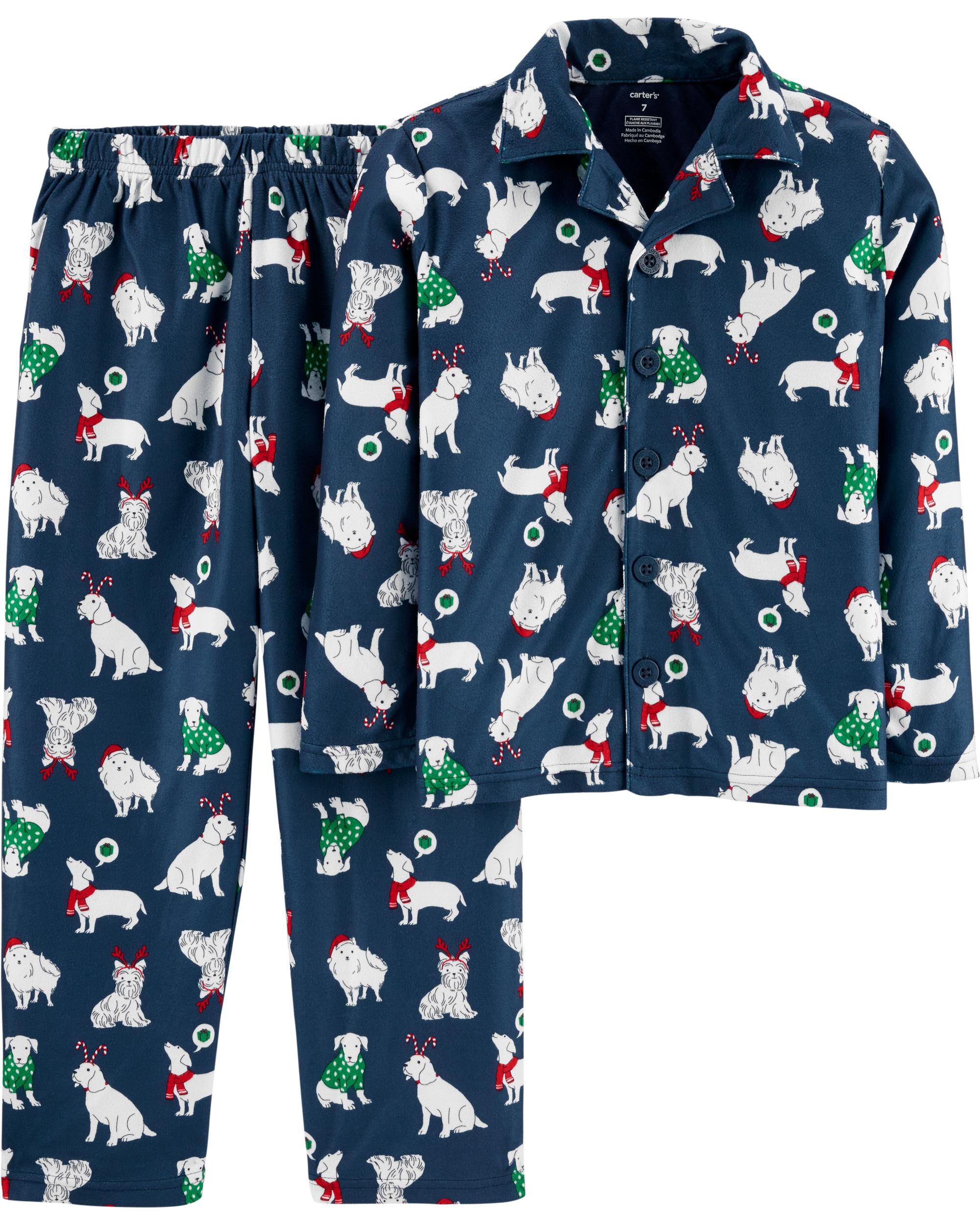 carters christmas fleece pajamas