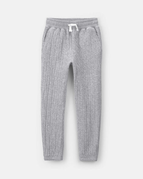 Boys Quilted Joggers - Grey