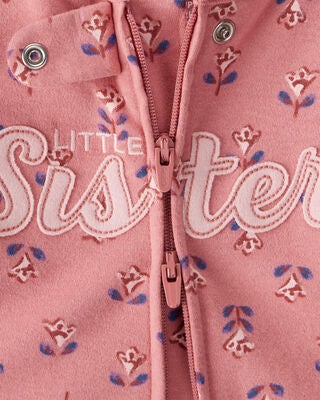 Product image 2 of Baby Little Sister 2-Way Zip Cotton Sleep & Play Pajamas