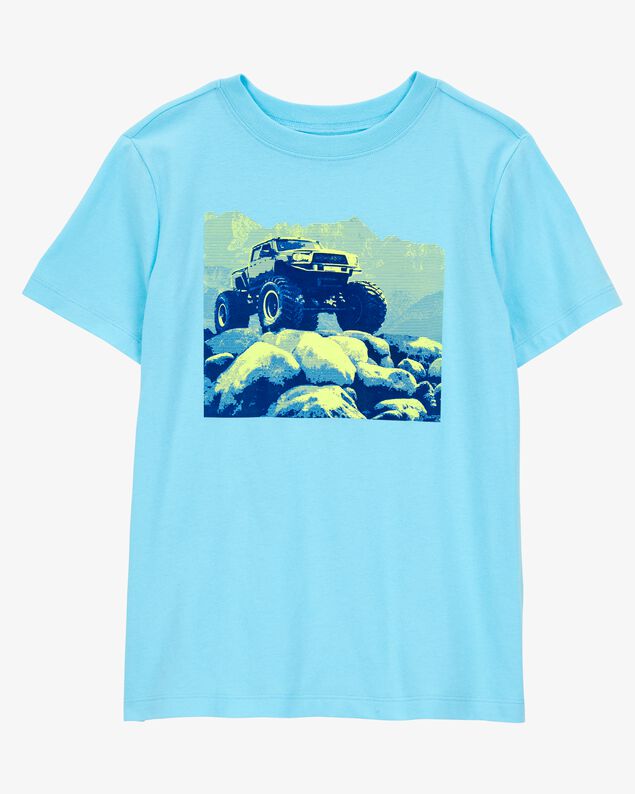 Product image 1 of Boys Monster Truck Short-Sleeve Graphic Tee - Turquoise