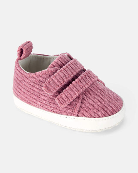 baby girl corduroy slip-on shoes - pink