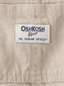 Khaki - Baby Lightweight Floral-Lined Canvas Overalls  - Khaki, Selected