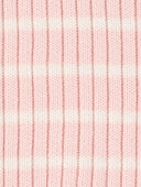Pink - Baby Striped Ribbed Sweater Knit Top, Selected