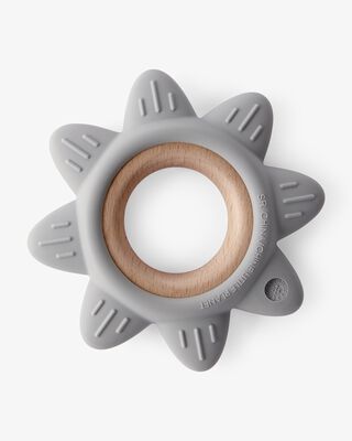 Product image 2 of Little Planet Silicone &  Wood Teether - Grey