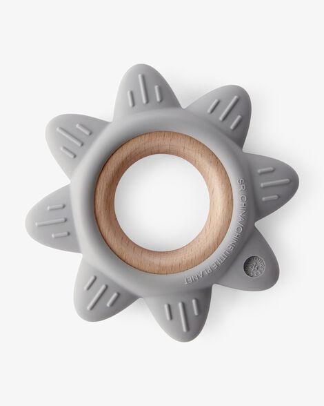  Product image 2 of Little Planet Silicone &  Wood Teether - Grey