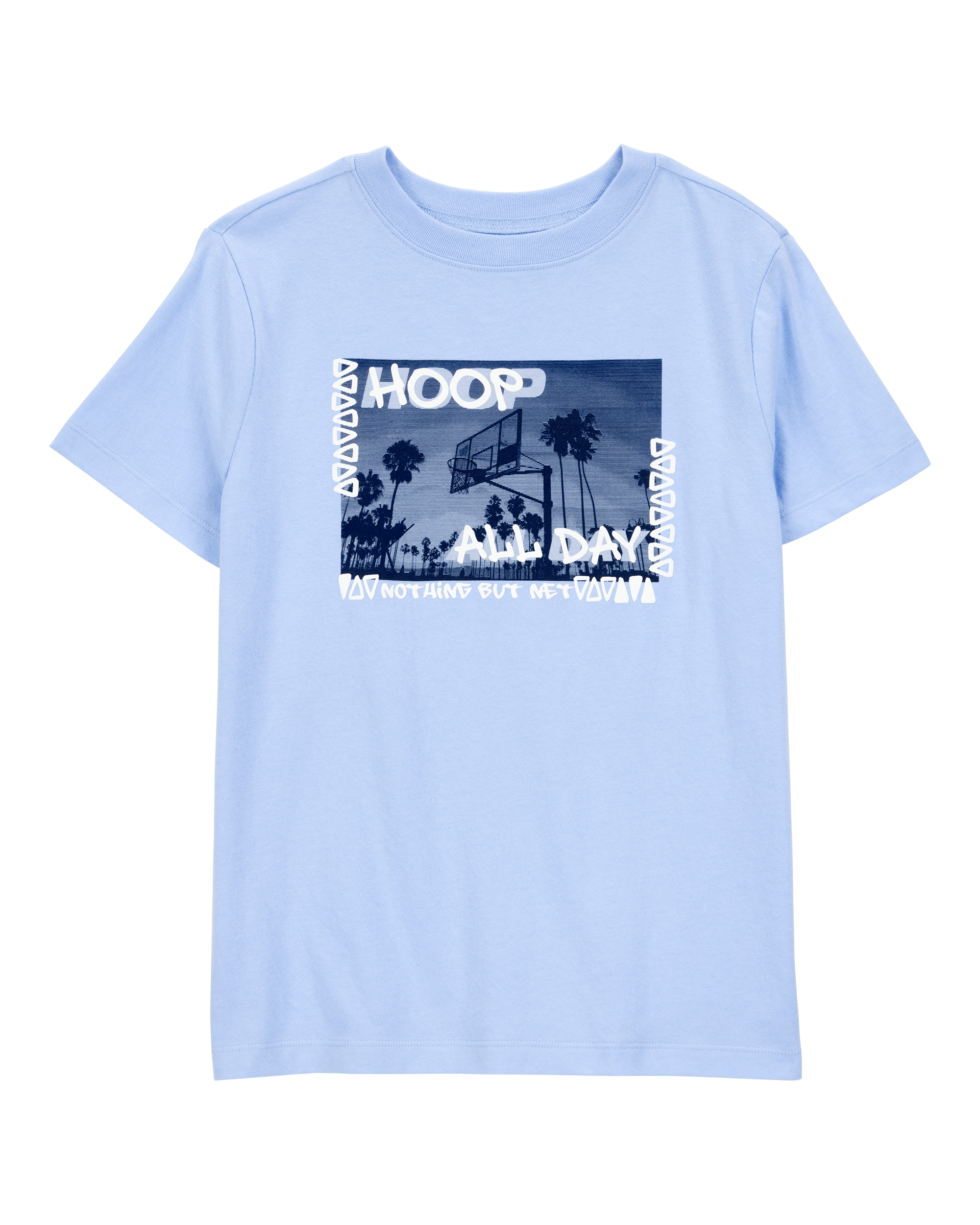 Kid Hoop All Day Short-Sleeve Graphic Tee - Blue