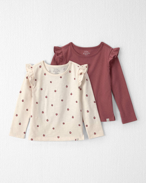 Toddler Girl 2-Pack Organic Cotton Tops