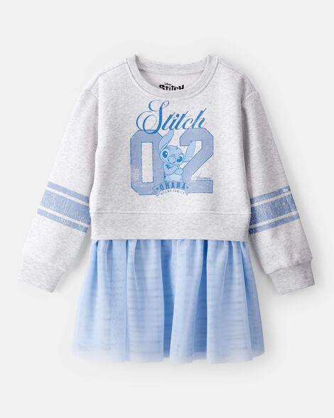 girls disney© lilo & stitch long-sleeve dress - blue