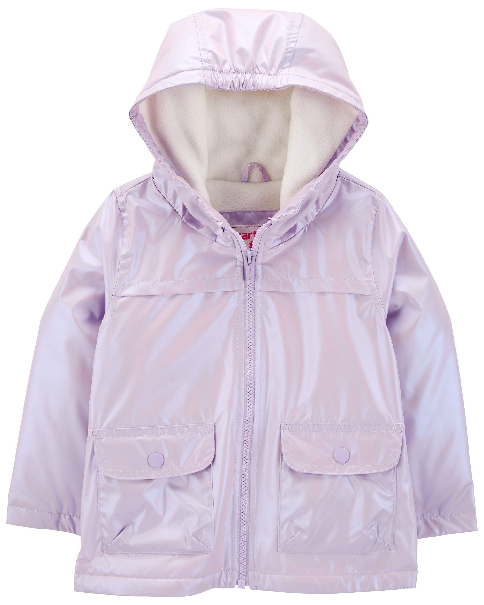 Toddler Lavender Shine Mid Weight Fleece Lined Jacket