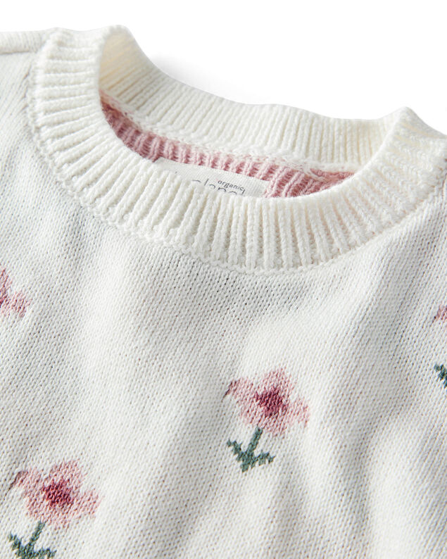 Product image 2 of Baby Girl 2-Piece Organic Cotton Sweater Knit Set in Cosmos Garden Print