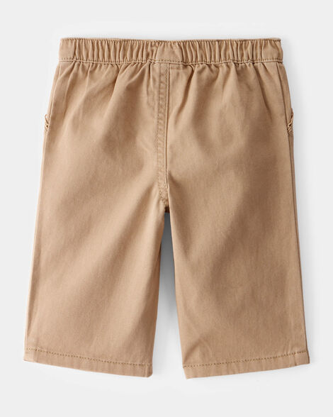  Product image 2 of Baby Twill Bow-Tie Wide Leg Shorts - Taupe