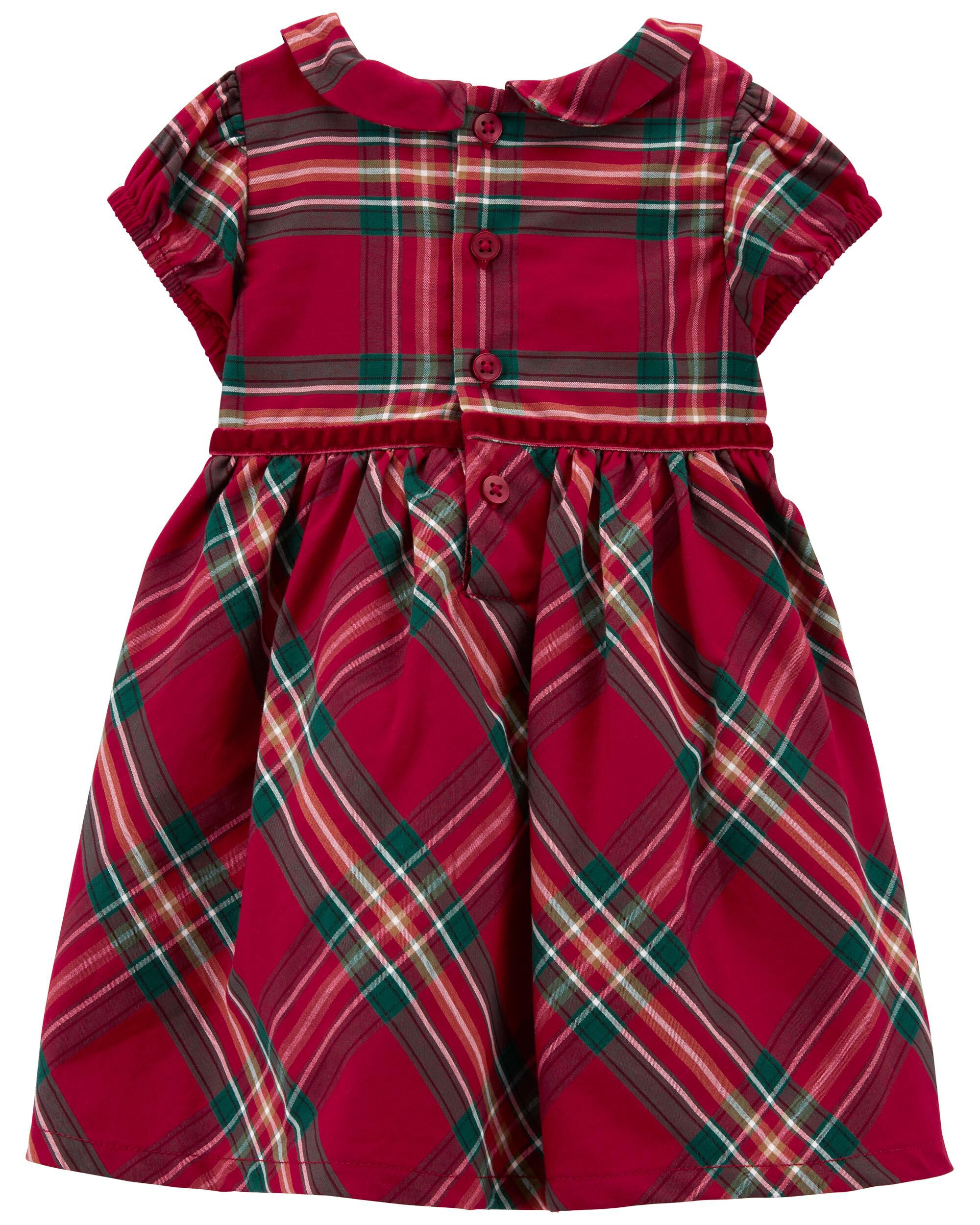 Baby Plaid Sateen Holiday Dress Carter s Carter s