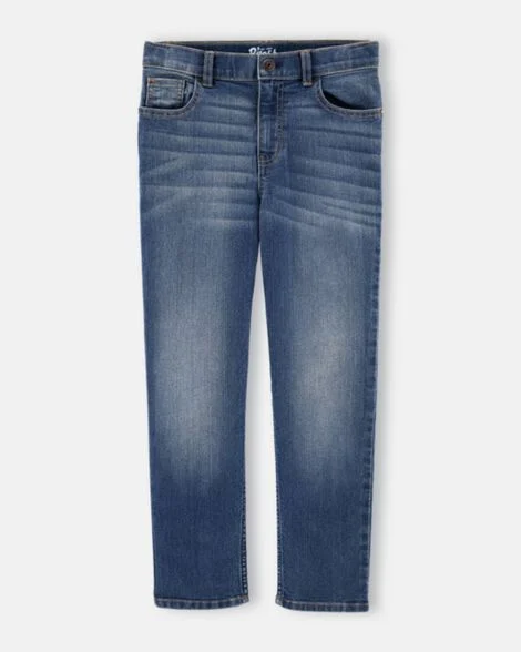 Image of Kid Medium Blue Wash Straight-Leg Jeans